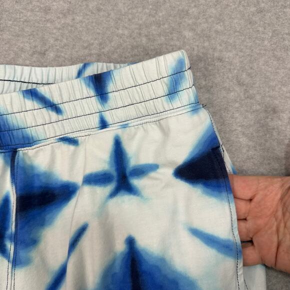 FP Movement Hot Shot Crossover Harem Pants SZ M Blue White Tie Dye Elastic Waist - Picture 3 of 11